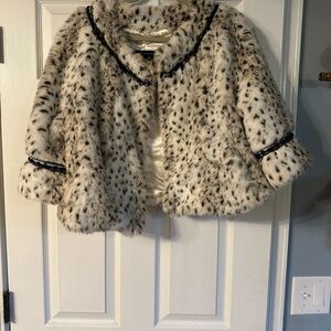 Terry Lewis Classic Luxuries Faux Fur Cropped Jacket - Black and White